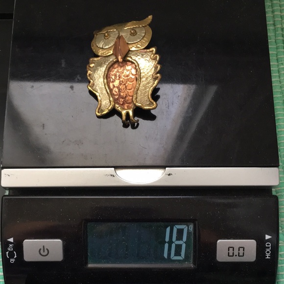 🖤Vtg OWL 🦉handmade pendant/brooch